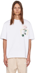 Jacquemus White Le Chouchou 'Le T-Shirt Rose' T-Shirt