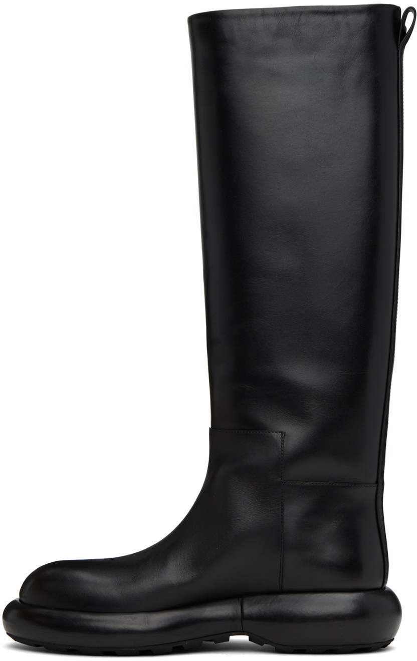 Jil Sander Black Pull-Loop Boots Jil Sander