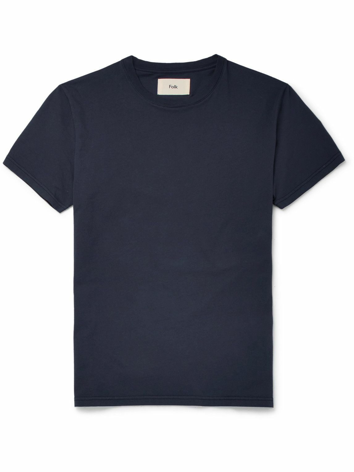 Folk - Assembly Cotton-Jersey T-Shirt - Blue Folk