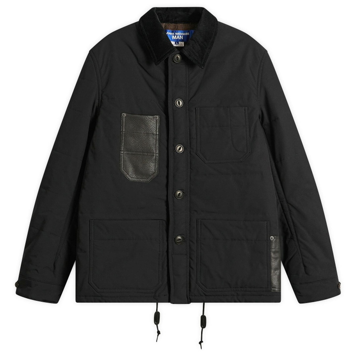 Photo: Junya Watanabe MAN Men's Oxford Leather Jacket in Black Red