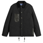 Junya Watanabe MAN Men's Oxford Leather Jacket in Black Red