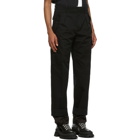 JW Anderson Black Cotton Double Hem Cargo Trousers