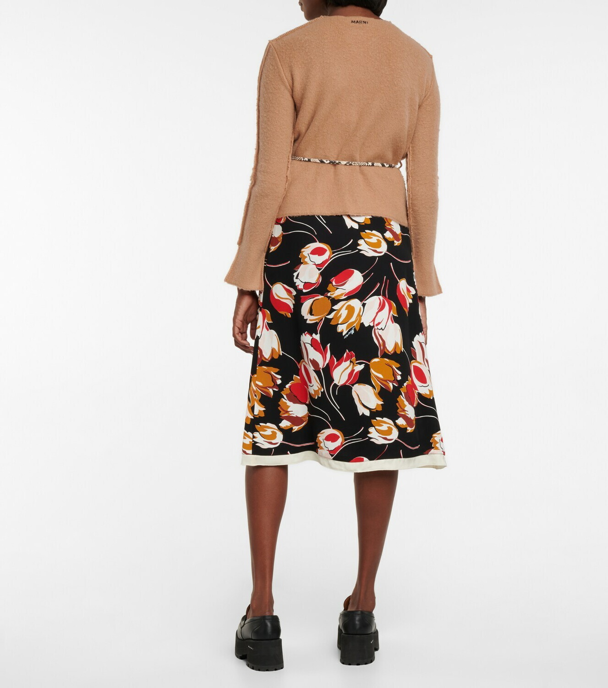 Marni Belted Wool And Cashmere Cardigan Marni