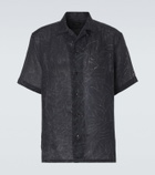 Brioni Printed linen bowling shirt