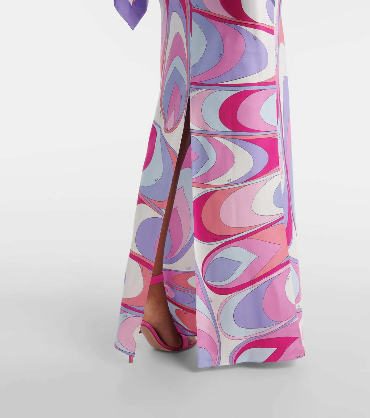 Pucci Printed silk twill maxi dress