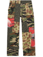 Palm Angels - Straight-Leg Patchwork Printed Cotton Cargo Trousers - Green