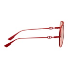 Dior Red Oversized Aviator DIORCAMPS Sunglasses