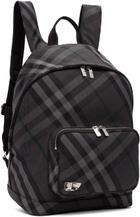Burberry Gray Grid Backpack
