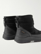 Suicoke - Bower-Sev Rubber-Trimmed Quilted Suede Boots - Black