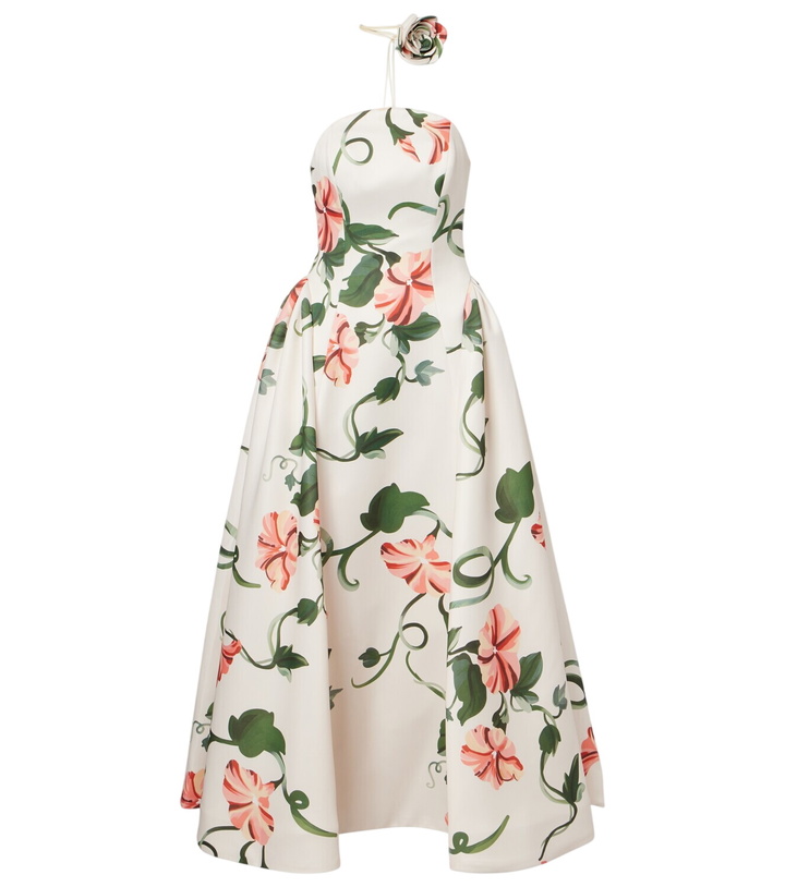Photo: Leo Lin Violet floral bustier gown