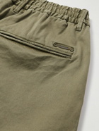 Incotex - Straight-Leg Cotton-Blend Gabardine Trousers - Green
