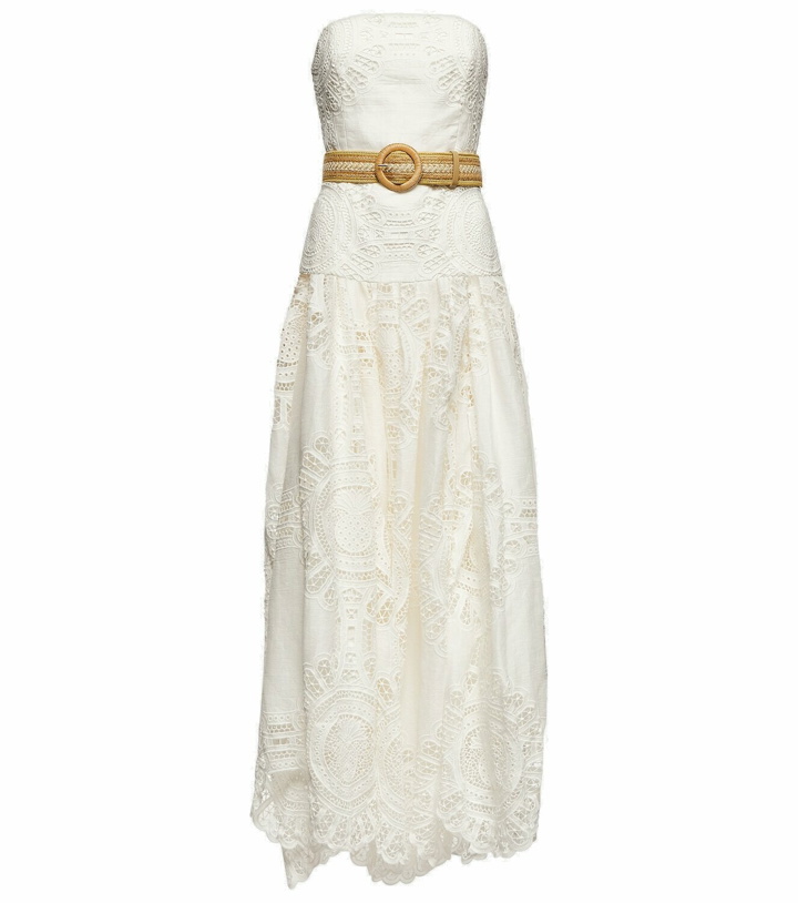 Photo: Zimmermann Vacay belted cotton lace maxi dress
