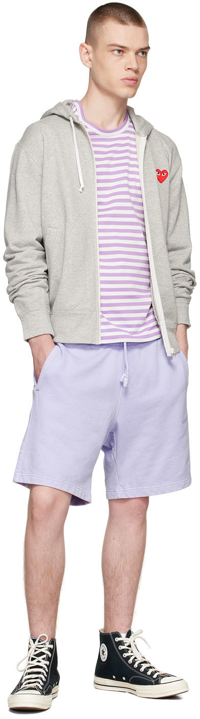 Comme des Garçons Play Grey Cotton Hoodie