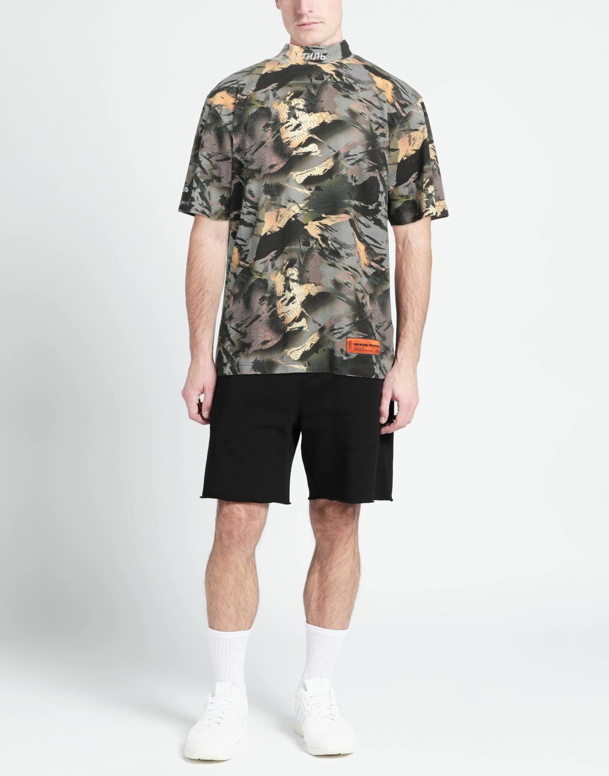 Heron Preston Mens T-shirt in Charcoal