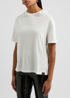 Courrèges Logo Hooded Cotton T-shirt White