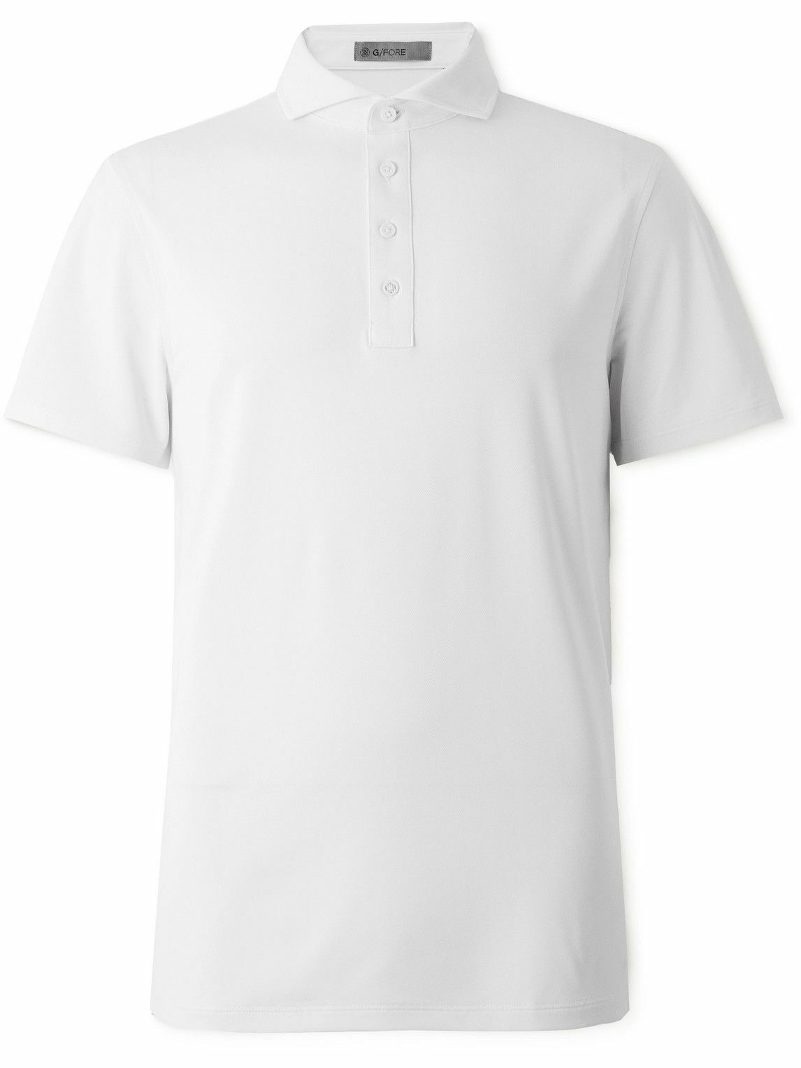G/FORE - Rib Gusset Stretch Tech-Piqué Golf Polo Shirt - White G/FORE