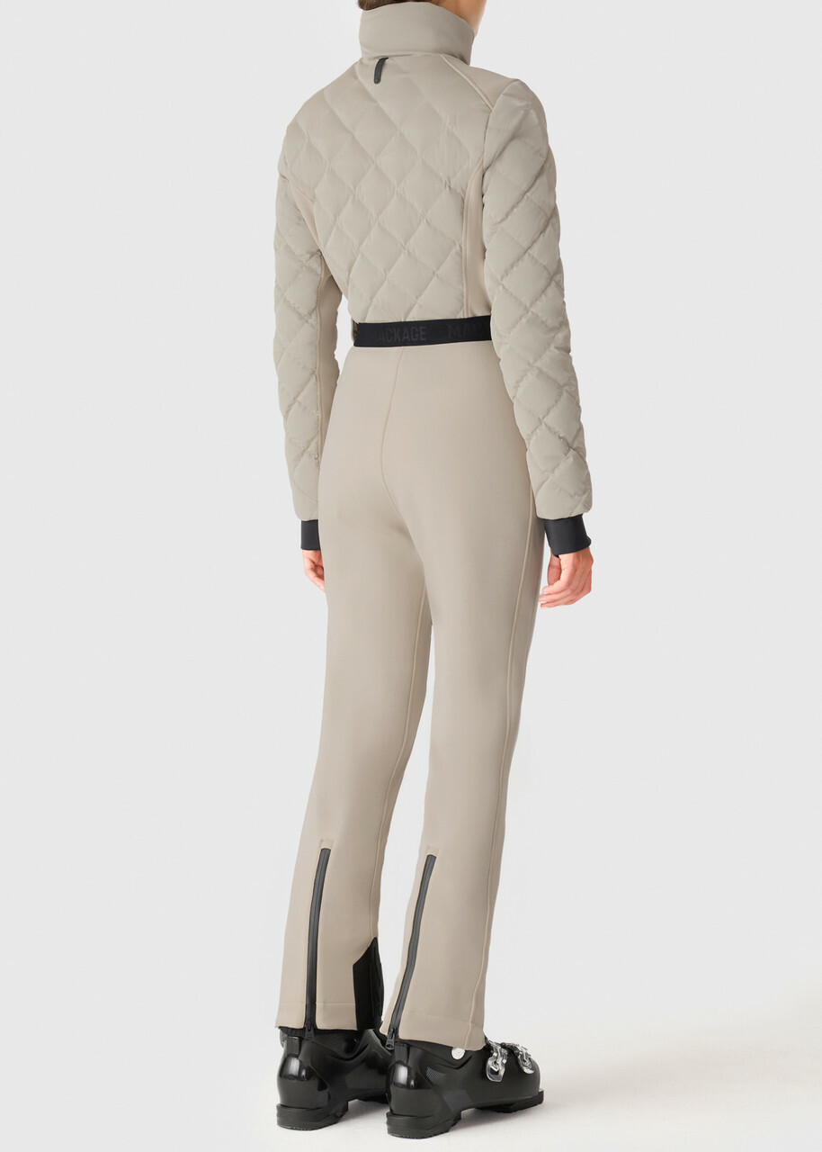 Mackage Inga Quilted Bonded Fleece ski Suit Taupe