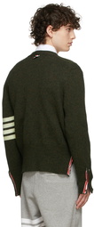 Thom Browne Green Shetland Wool 4-Bar Classic Cardigan