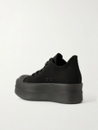 DRKSHDW by Rick Owens - Mega Bumper Low Rubber-Trimmed Denim Sneakers - Black
