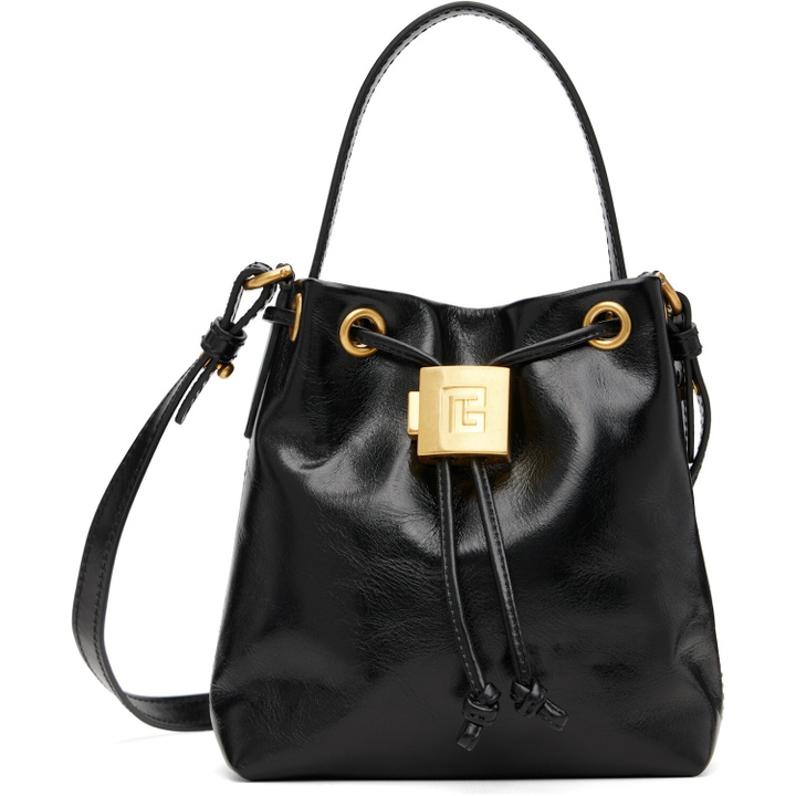 Photo: BALMAIN Black Mini Pulse Bucket Bag