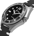 Bamford Watch Department - Mayfair Brushed Stainless Steel and Leather Watch - Men - Black
