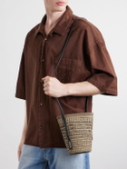 LOEWE - Paula's Ibiza Braid Leather-Trimmed Raffia Shoulder Bag