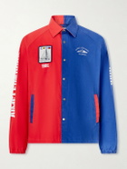Aimé Leon Dore - Logo-Print Colour-Block Cotton Overshirt - Red