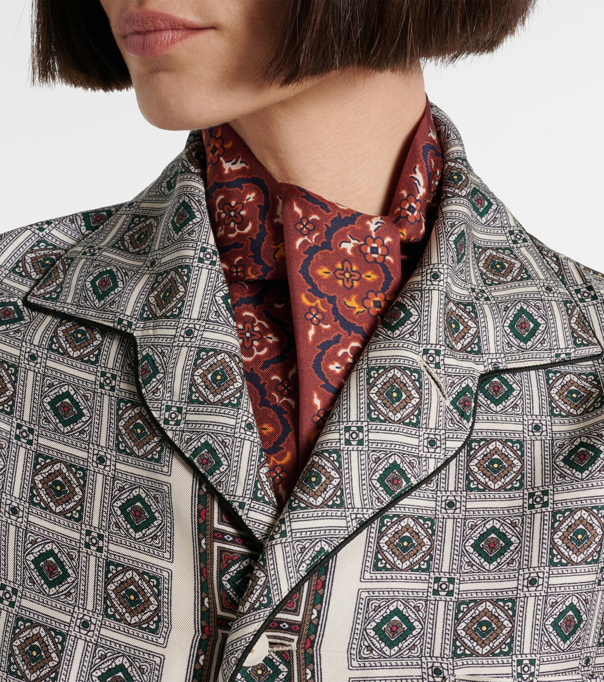 Loro Piana Printed silk scarf