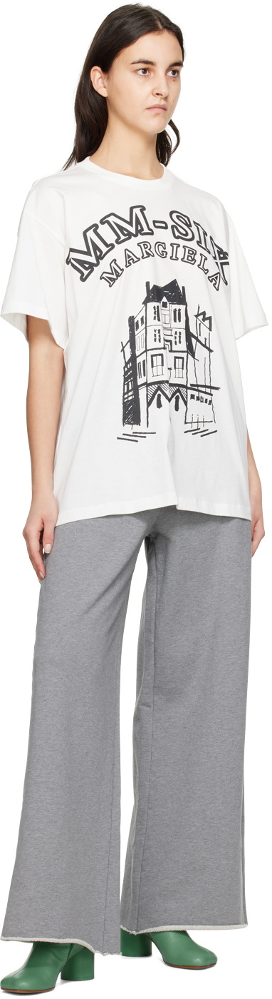 MM6 Maison Margiela White Printed T-Shirt MM6 Maison Margiela MM6 Maison Margiela White Printed T-Shirt MM6 Maison Margiela