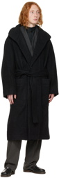 Lemaire Black Bathrobe Coat