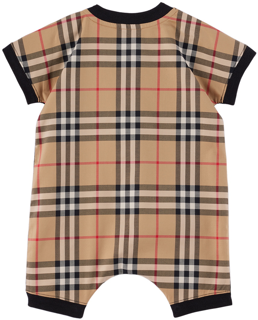 Burberry Baby Black Paneled Jumpsuit Burberry