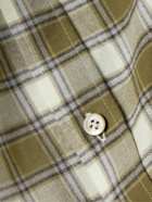 Boglioli - Slim-Fit Spread-Collar Checked Cotton-Flannel Shirt - Green