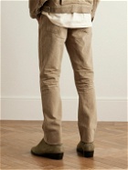 Fear of God - Straight-Leg Distressed Logo-Appliquéd Jeans - Brown
