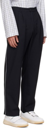 Henrik Vibskov Navy Grosgrain Trim Trousers