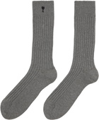 AMI Paris Three-Pack Multicolor Cotton Ami de Coeur Socks