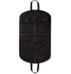 TOM FORD - Leather-Trimmed Nylon Garment Bag - Black