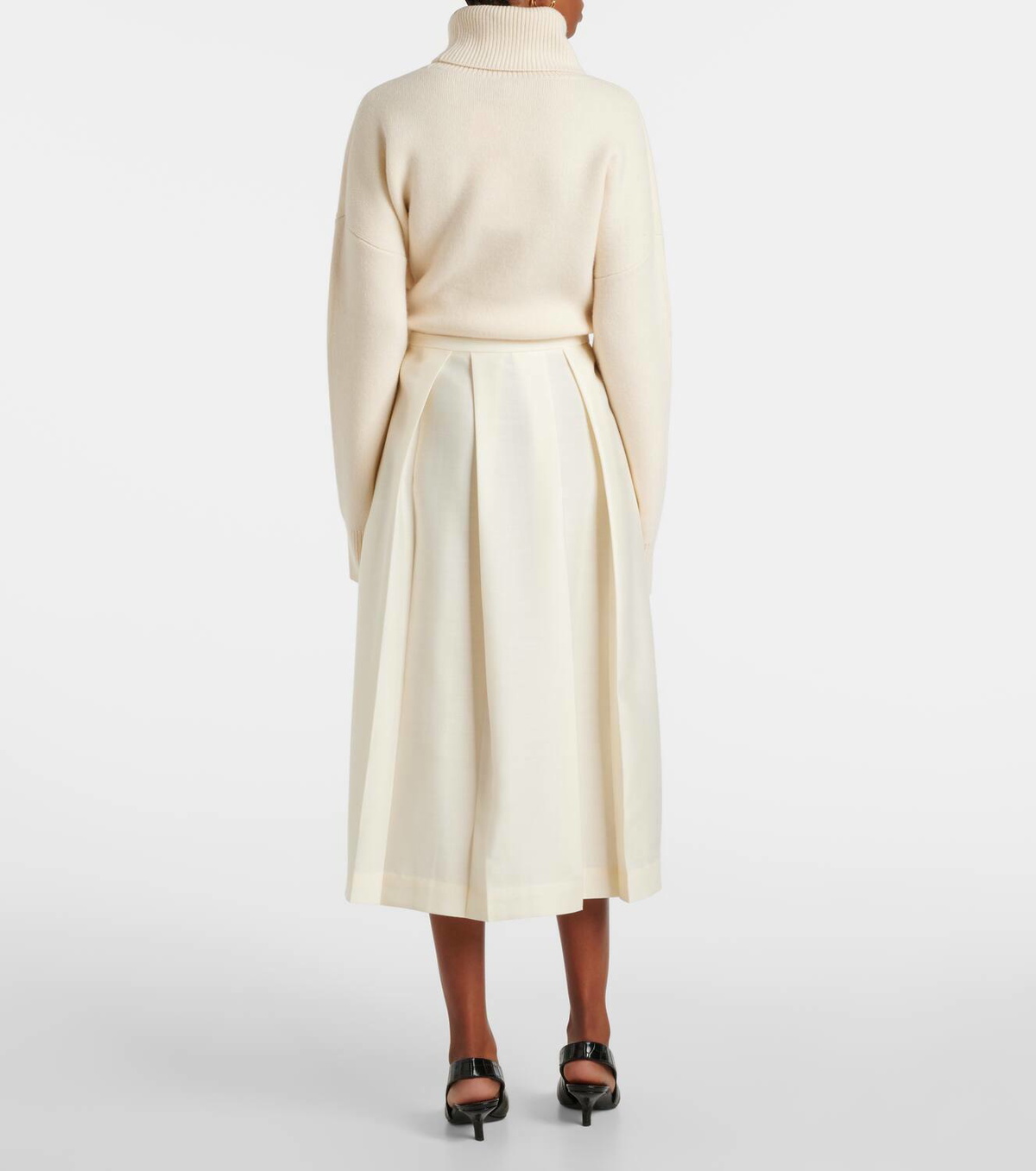 Toteme Twinflower wool and silk midi skirt Toteme