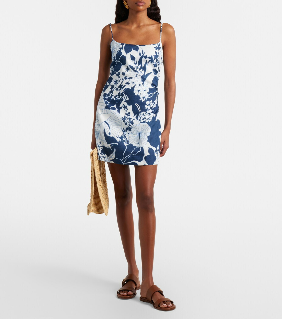 SIR Paradiso floral linen minidress
