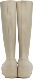 Ottolinger Off-White Rubber Tall Boots