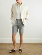 Boglioli - Straight-Leg Linen Shorts - Gray