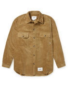 WTAPS - Oversized Logo-Appliquéd Cotton-Corduroy Shirt - Brown