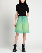 3.paradis Womens Denim shorts in Green