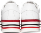 Moschino White Platform Low-Top Sneakers