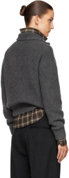 ssstein Gray Extra Fine Wool Knit Drivers Cardigan