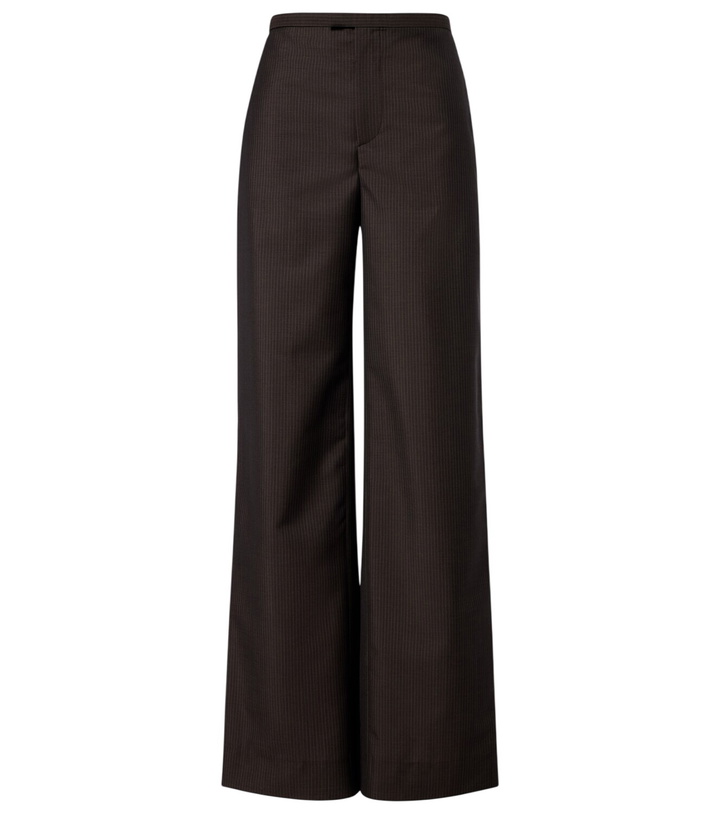 Photo: Gucci Pinstripe wool and mohair wide-leg pants