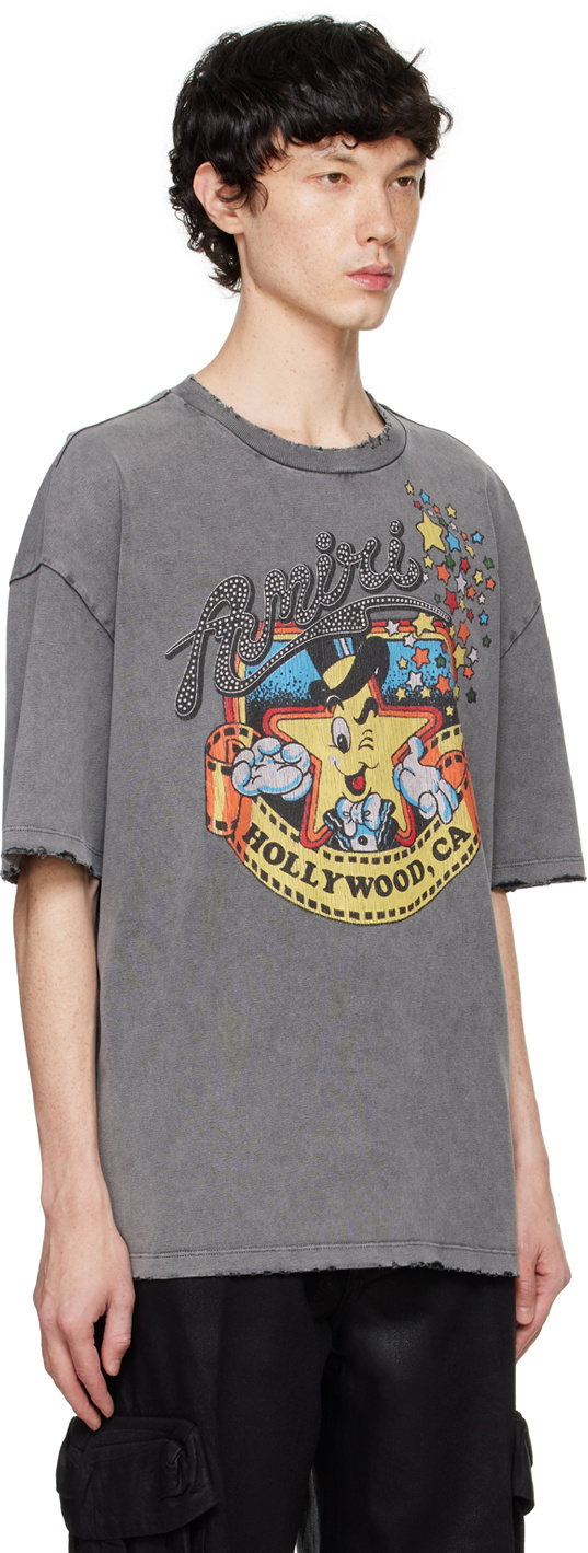 AMIRI Gray Mr. Hollywood Oversized T-shirt Amiri