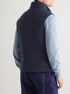 Brunello Cucinelli - Quilted Cashmere Down Gilet - Blue