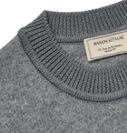 Maison Kitsuné - Two-Tone Wool Sweater - Gray