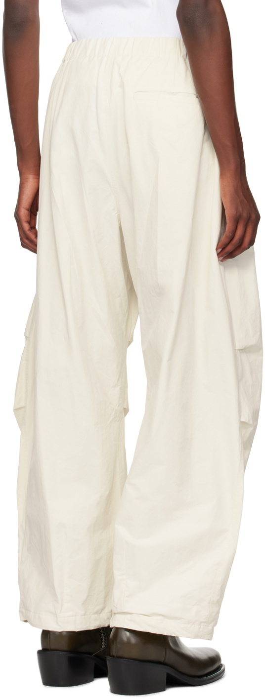 AMOMENTO Off-White Wide Capri Trousers