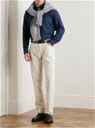 Richard James - Button-Down Collar Cotton-Flannel Shirt - Blue